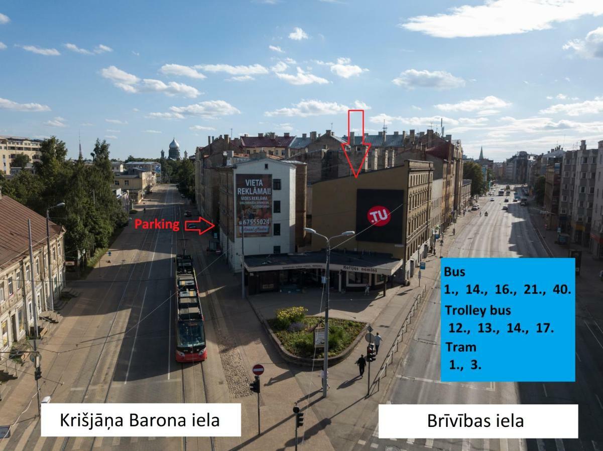 Aparthotel Riga Luaran gambar Location of the bus stop